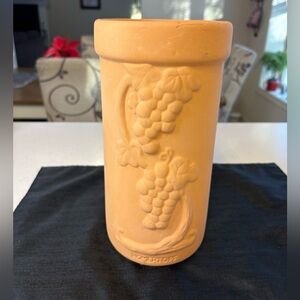 Vintage 1979 Ceramic Grape Wine Cooler In A Bisque Finishing